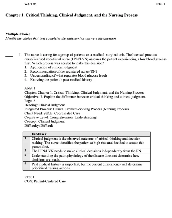 Davis Advantage for Understanding Medical-Surgical Nursing 7th Edition Linda S. Williams Test Bank Chapter 1-57 | Complete Guide Newest Version 2023